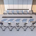 Modern Conference Table and Chair Conference Table 3d model