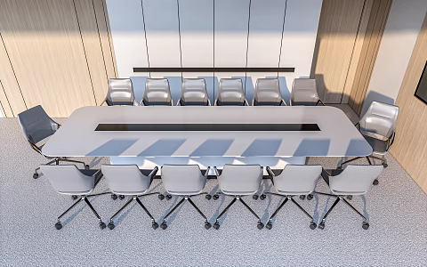 Modern Conference Table and Chair Conference Table 3d model