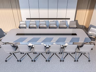 Modern Conference Table and Chair Conference Table 3d model