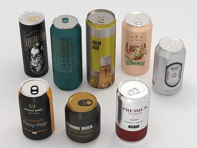 canned beer 3d model