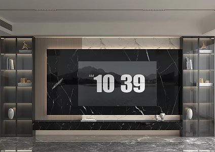 TV background wall 3d model