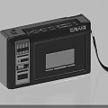 Craig Black Vintage Portable Headphone Speaker With Buttons Display Screen And Strap