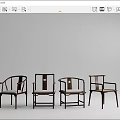 Classic Wooden Armchairs With Various Traditional Backrest And Armrest Designs Showcasing Elegant Craftsmanship
