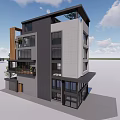 Modern Detached Villa Exterior Design With Large Glass Windows Wooden Accents Balconies And Greenery