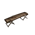 Traditional Chinese Guzheng Musical Instrument With Wooden Body And String Design On Stand