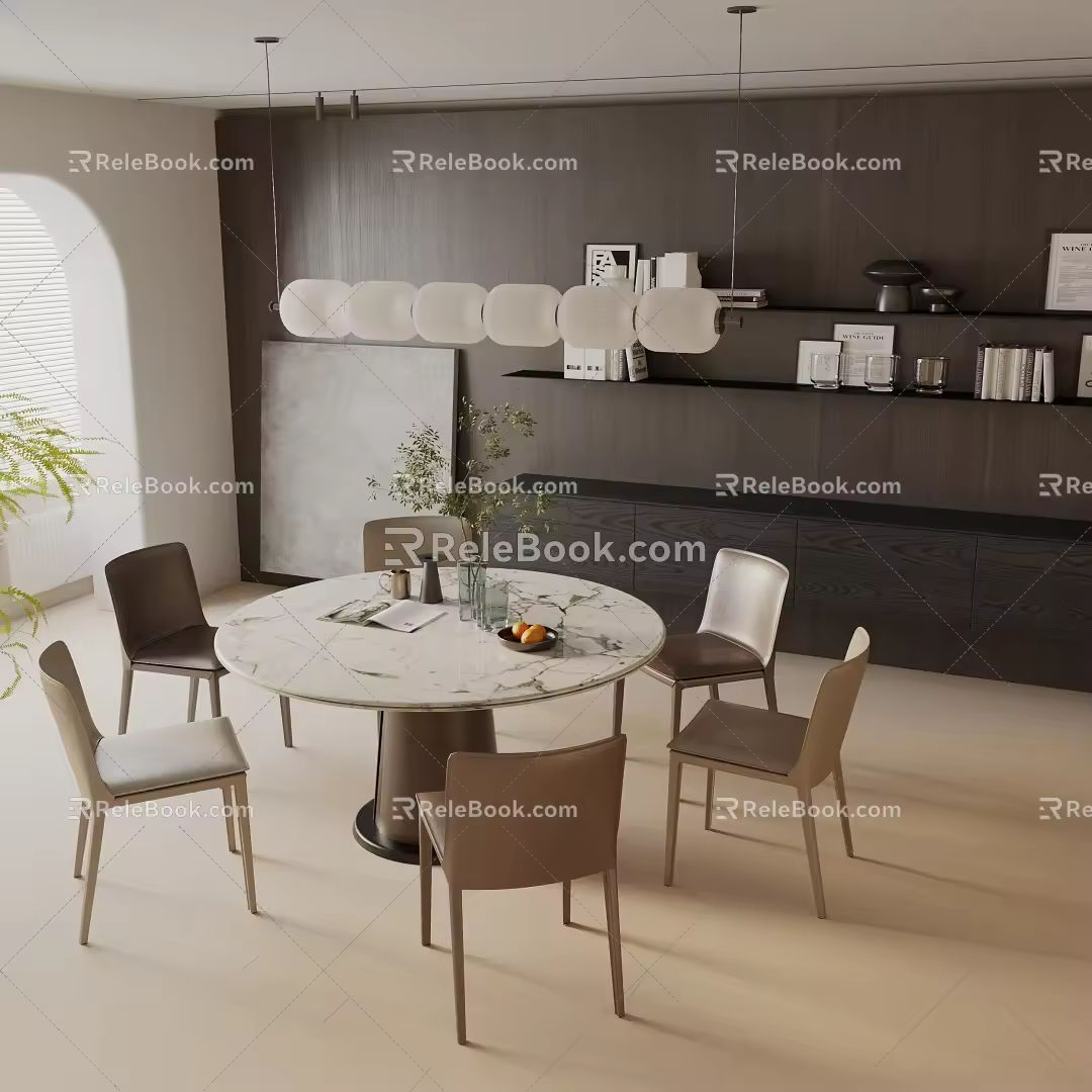 Modern table combination 3d model
