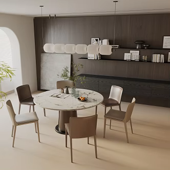 Modern table combination 3d model