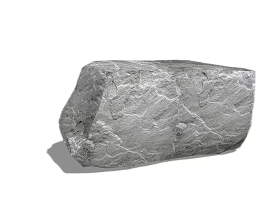 Natural Gray Stone With Rough Textured Surface Ideal For Decorative Projects 3d model