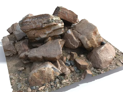 Shower Sauna Experience With Natural Stone Pile For Relaxing Bath Moments 3d model