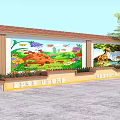 Colorful Mural Decorated Tree Pit Design With Plants And Animal Patterns In Outdoor Square