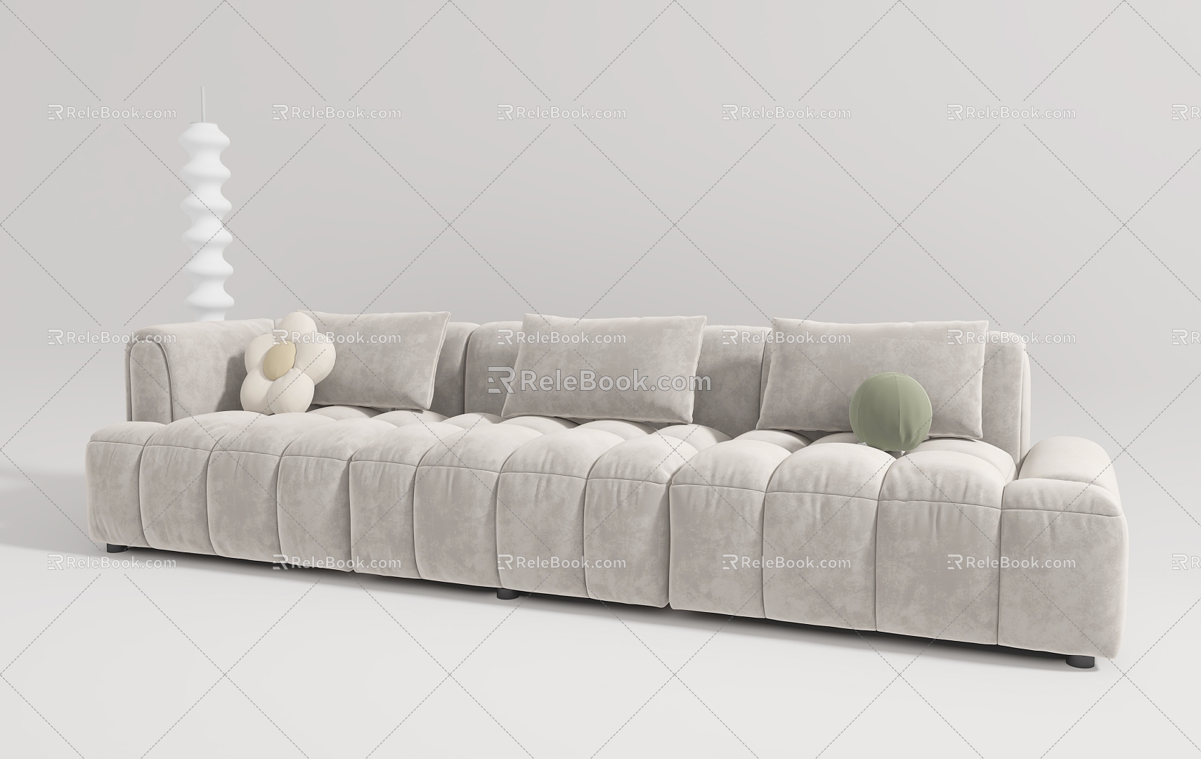 Cream Style Sofa Sofa French Style Simple Sofa Sofa Three-Seat Sofa 3d model