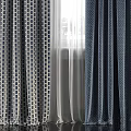 Retro Curtain Zigzag Zebra Diamond Velvet 3d model