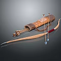 Crossbow Mechanical Crossbow Shift Bow and Arrow Shoot Far Equipment Weapons High-tech Crossbow 3d model