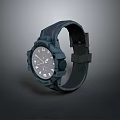 Stylish Sporty Watch With Dark Strap Analog Dial And Numeric Markers
