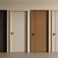 Modern Hinged Doors with Black White and Natural Wood Finishes for Interiors