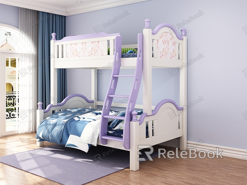 Jianou Bed and Bed Children's Solid Wood Bunk Bed High and Low Bed Mother Bed model