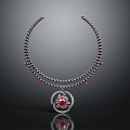 Modern Necklace Pendant 3d model