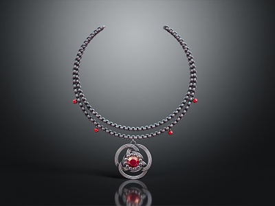 Modern Necklace Pendant 3d model