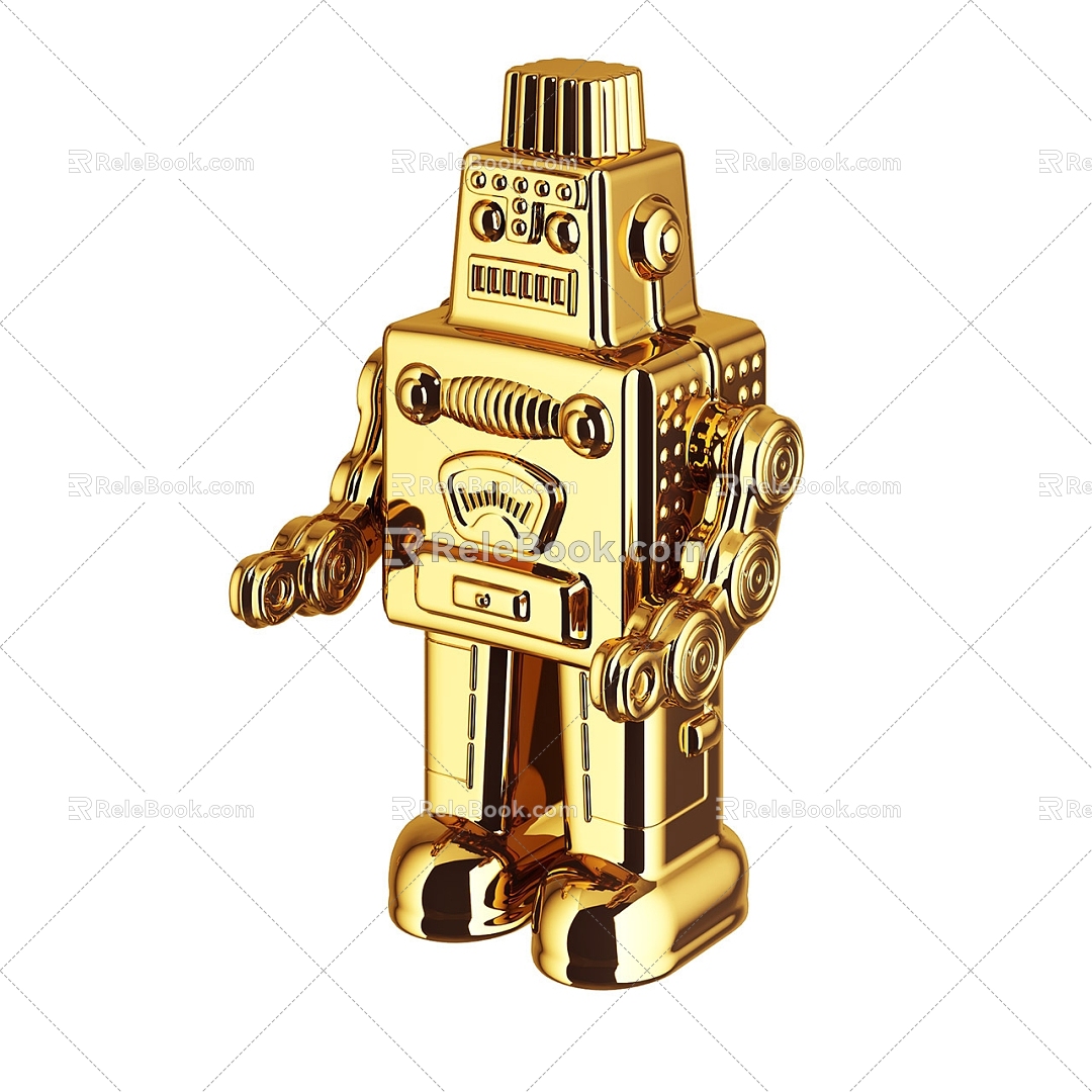 Ornaments robot jewelry metal 3d model