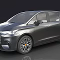 Modern Gray MPV Car With Sleek Exterior Body Lines And Alloy Wheels