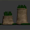 Fresh Green Cucumbers Displayed In Burlap Sacks With Scattered Ones Around