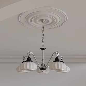 French Middle Chandelier 3d model