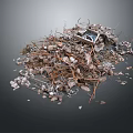 Pile of Construction Waste With Metal Pieces Wooden Scraps And Plastic Fragments