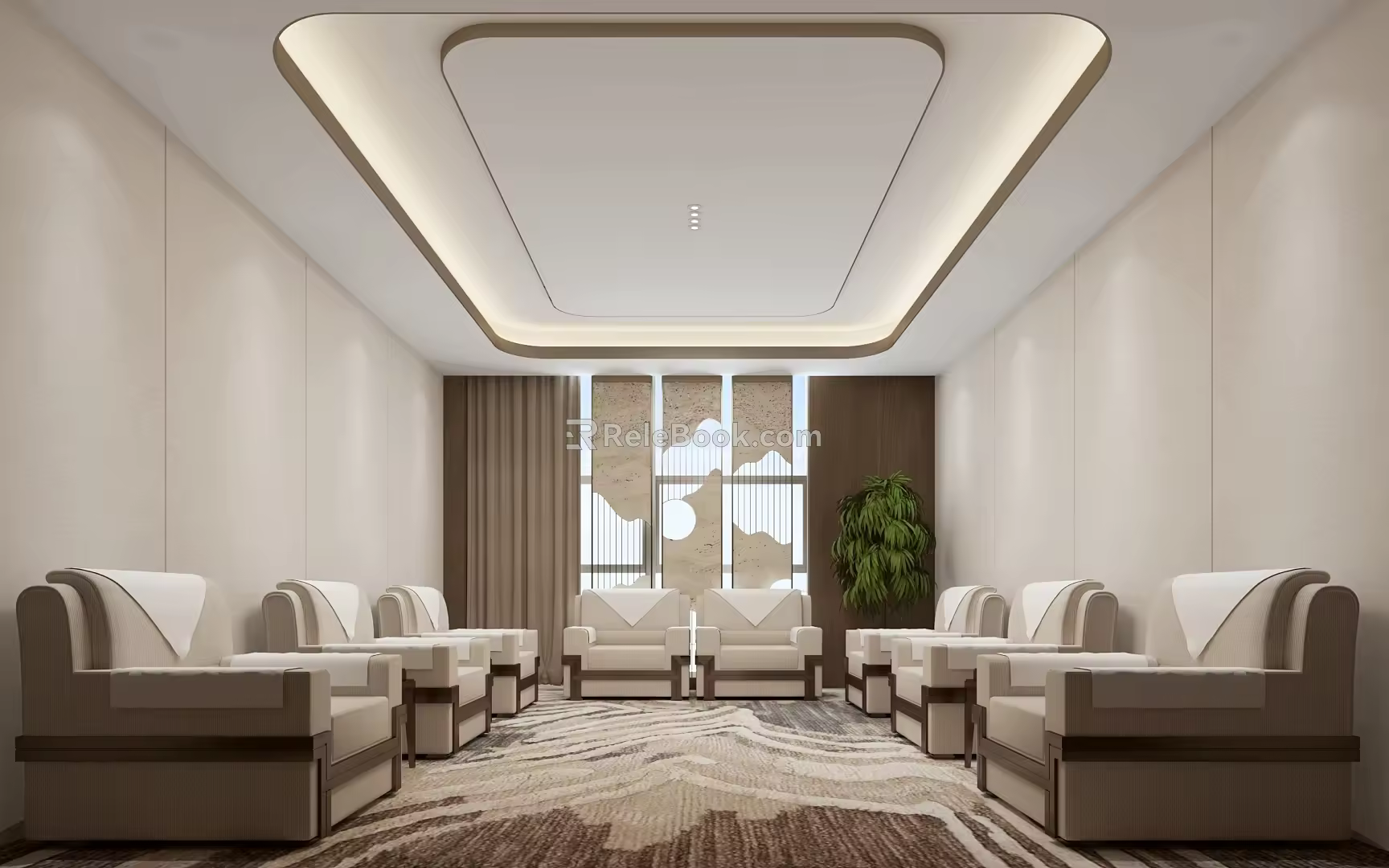 Modern Reception Room 3d model