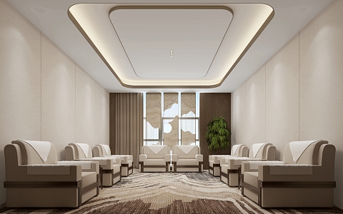 Modern Reception Room 3d model