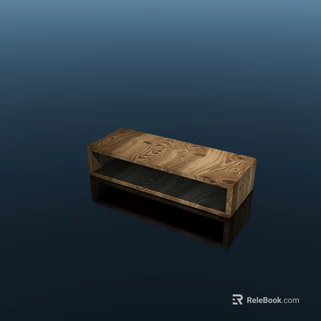 Modern Wooden Storage Cabinet With Natural Wood Grain Surface And Sleek Design 3d model 
