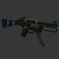 Modern Assault Rifle 3D Rendering With Metallic Finish And Tactical Rail System 3d model