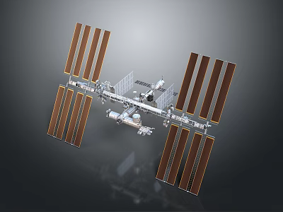 Advanced Space Station Equipment Featuring Solar Panels And Integrated Modular Structures 3d model