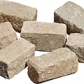 Stone stone pile goose soft stone moss stone weathered stone 3d model