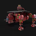 Sci-fi mecha quadruped robot mechanical armor war robot armed robot 3d model