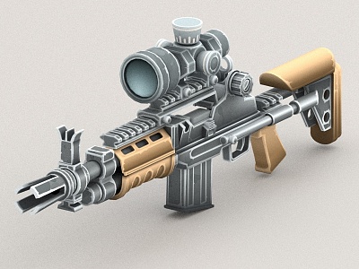 Cartoon toy gun model