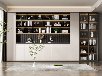 Modern bookcase 3d model