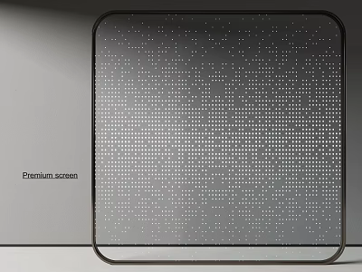 Premium Modern Room Divider Screen With Perforated Dot Pattern Design 3d model