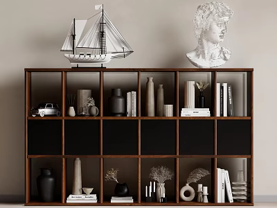 Quiet Antique Style Storage Rack 3d model