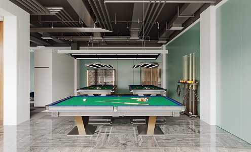 Modern Billiard Room 3d model