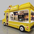 Yellow Mei'er Food Truck With Muffin Display Window And Mobile Service
