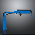 Blue Industrial Lifting Equipment With Extended Arm And End Hook Design For Handling