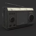 Vintage Sony Radio With Classic Knobs Antenna And Retro Design Elements