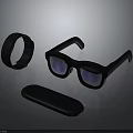 Black Wristband Smart Glasses And Phone Case Electronic Accessories Set