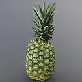 Fresh Green Whole Pineapple With Leafy Top And Vibrant Healthy Exterior