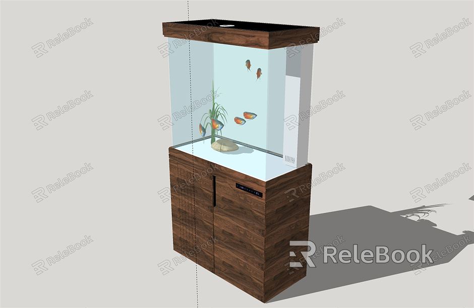 Modern fish tank aquarium model