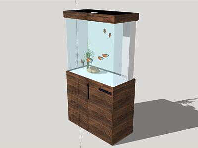 Modern fish tank aquarium model