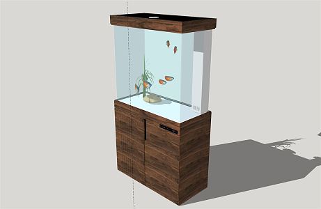 Modern fish tank aquarium 3d model