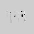 Modern Shower Faucet With Handheld Sprayer Rainfall Head And Control Panel