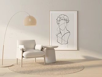 Modern Sofa Chair Single Chair 3d model