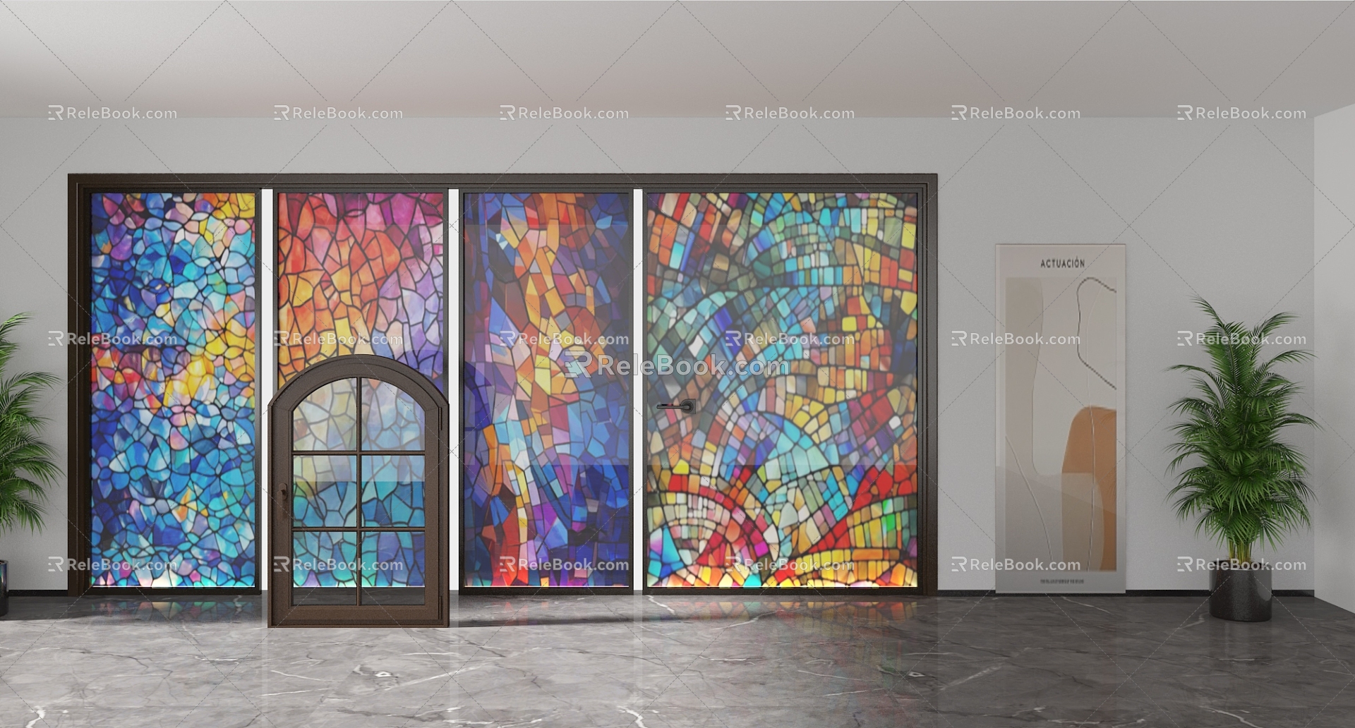 Color doors and windows 3d model